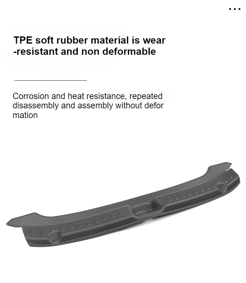 TPE Trunk Guards for Tesla Model Y Juniper 2025 Rear Trunk Door Sill Protector Cargo Threshold Sill Cover Car Rear Bumper Guards