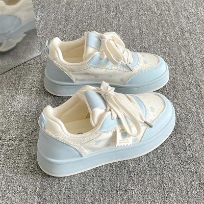 Niche Korean Board Shoes Women's New Summer Breathable Thick-soled White Shoes Bread Shoes Tide