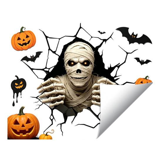 Halloween Wall Stickers Decals Waterproof Decals for Self Adhesive Vinyl Removable Wall Halloween A