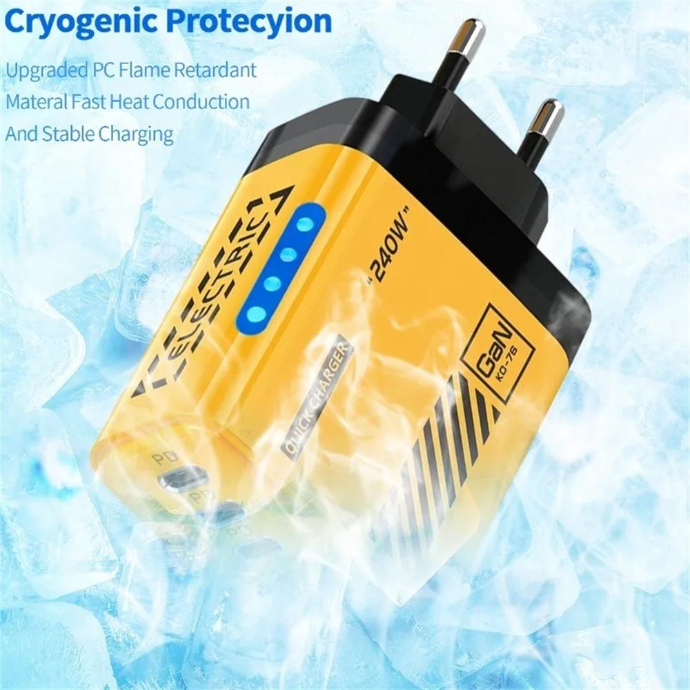 111W 1 Port GaN USB C Fast Charger PD QC 1.1 Mobile Phone Wall Adapter for iPhone 17 Pro Samsung Xiaomi Huawei EU US UK Plug LED