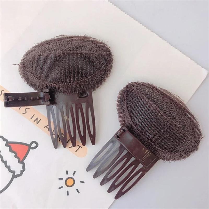 1PC Black Invisible Cushion Hair Clips Fluffy Sponge Hair Clip For Women Front Hair Line Volume Base Puff Hair Styling Tool