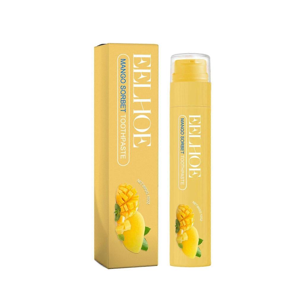Nur für kurze Zeit!!Eelhoe Fruchtgeschmacksaufhellende Zahnpasta (Mango-Geschmack) - Reinigt Zahnverfärbungen, Erfrischt den Atem, Bleicht und Schützt die Zähne