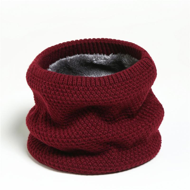 Solid Thick Warm Ring Scarf Fashion Winter Women Men Neckerchief Outdoor Full Mask Scarves With Plush Snood Unisex Muffler