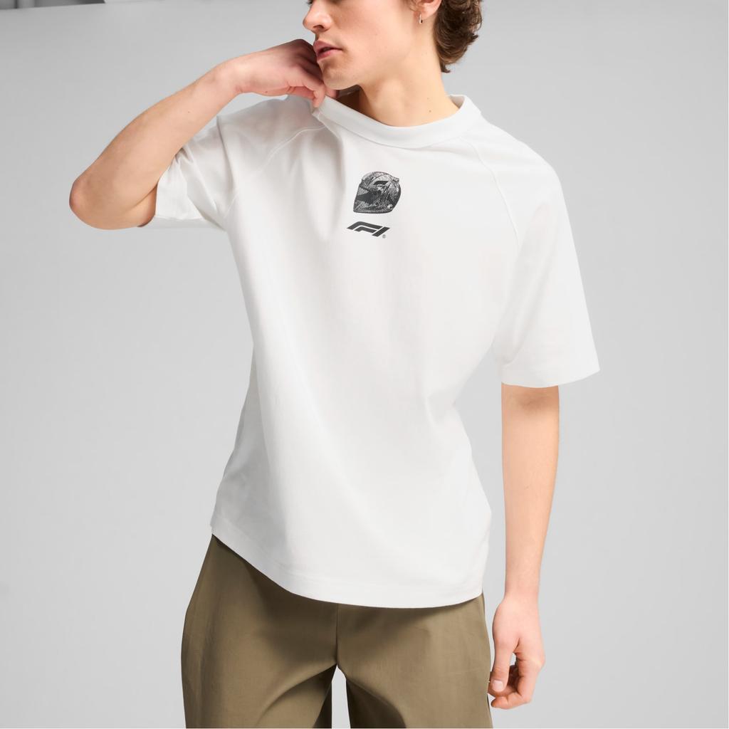 Puma Loose Fit Logo Crew Neck Short Sleeve T-Shirt Men Tops White 630131-02