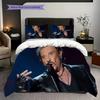 Timeless Elegance Smoke Bedding (1 * duvet cover + 2 * pillowcase, without core) 2D Flat Duvet cover and pillowcase Soft and comfortable