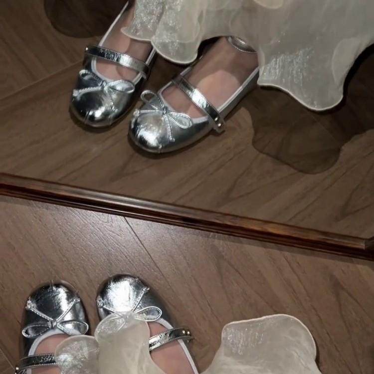 Sheepskin version~ Invisible inner height increase 5CM French Mary Jane shoes 2025 new small bow light mouth single shoes