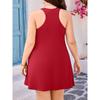 Charmleaks Plus Size Summer Dresses with Built In Bra Pockets Beach Sundress Casual Sleeveless Scoop Neck Tank Dress 1X-4X