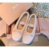 New Fashion Sweet Pink Mink Fur Ballet Flats Women Round Toe Bowtie Plush Inside Mary Janes Shoes Female Elastic Band Moccasins