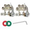 Car Battery Terminal Connectors Kit Quick Disconnect Release Positive Negative Marine Battery Cable Ends Top Post Clamps 12v 24v