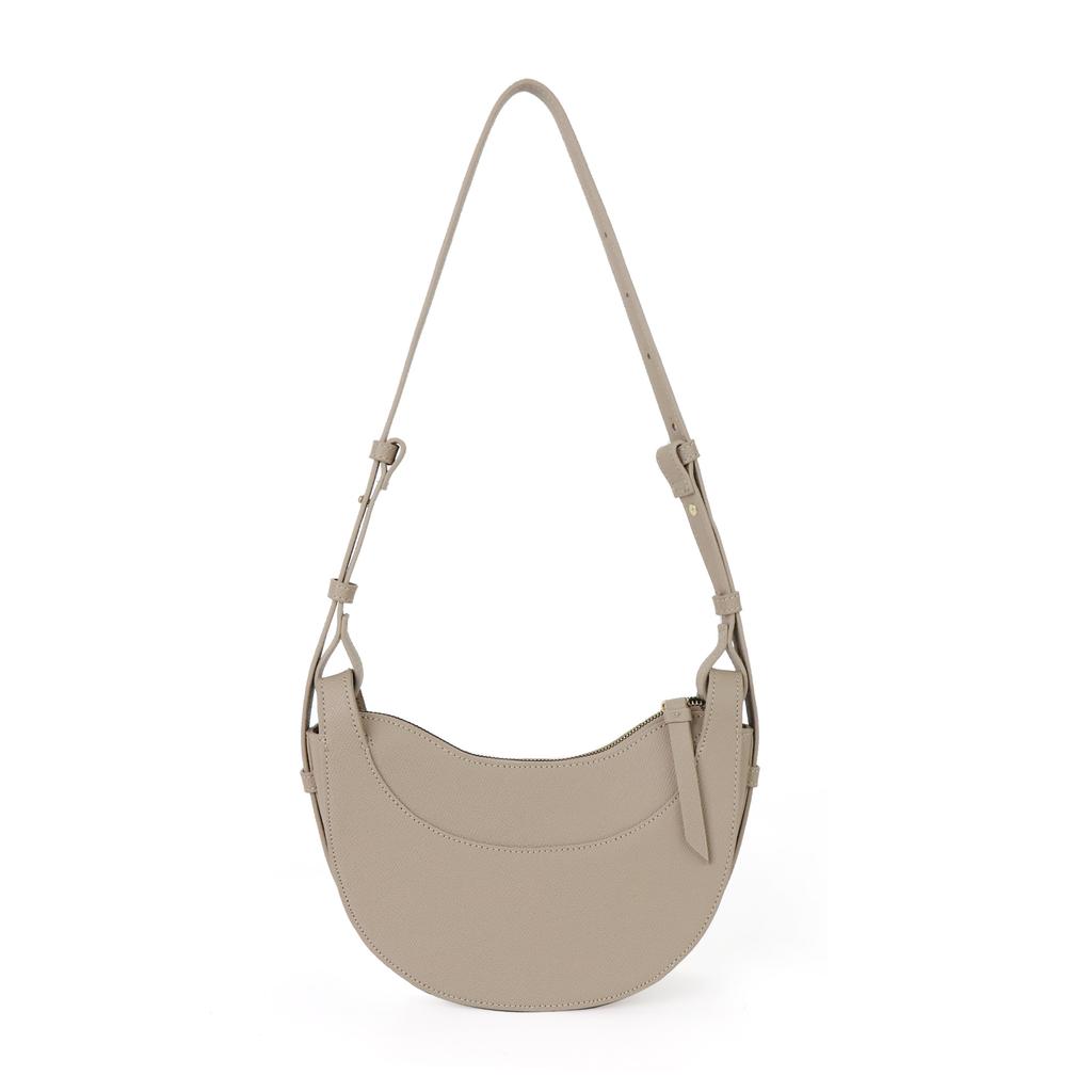 Half Moon Women Bag PU Simple Office Lady Adjustable Shoulder Straps High-Capacity Shoulder Bag Handbag Euro-America Style