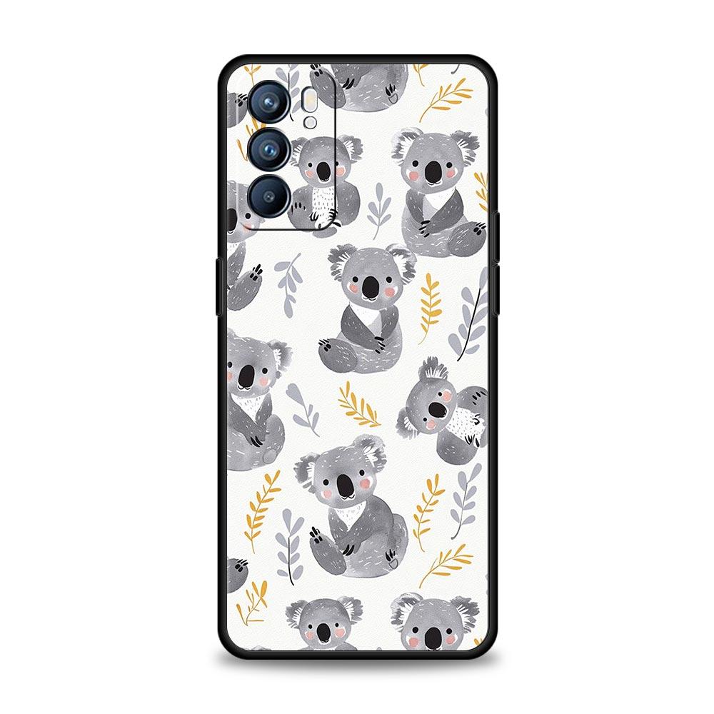 Phone Case For Oppo Reno13 Reno12 Reno11 F Reno10 Pro A54 A53 A95 A76 A74 A57 A98 A80 A79 5G A78 4G Cover Koala