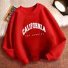 California LA Letter Sportswear Kids Crew Neck Hoodie - Casual Fashion Pullover for Boys