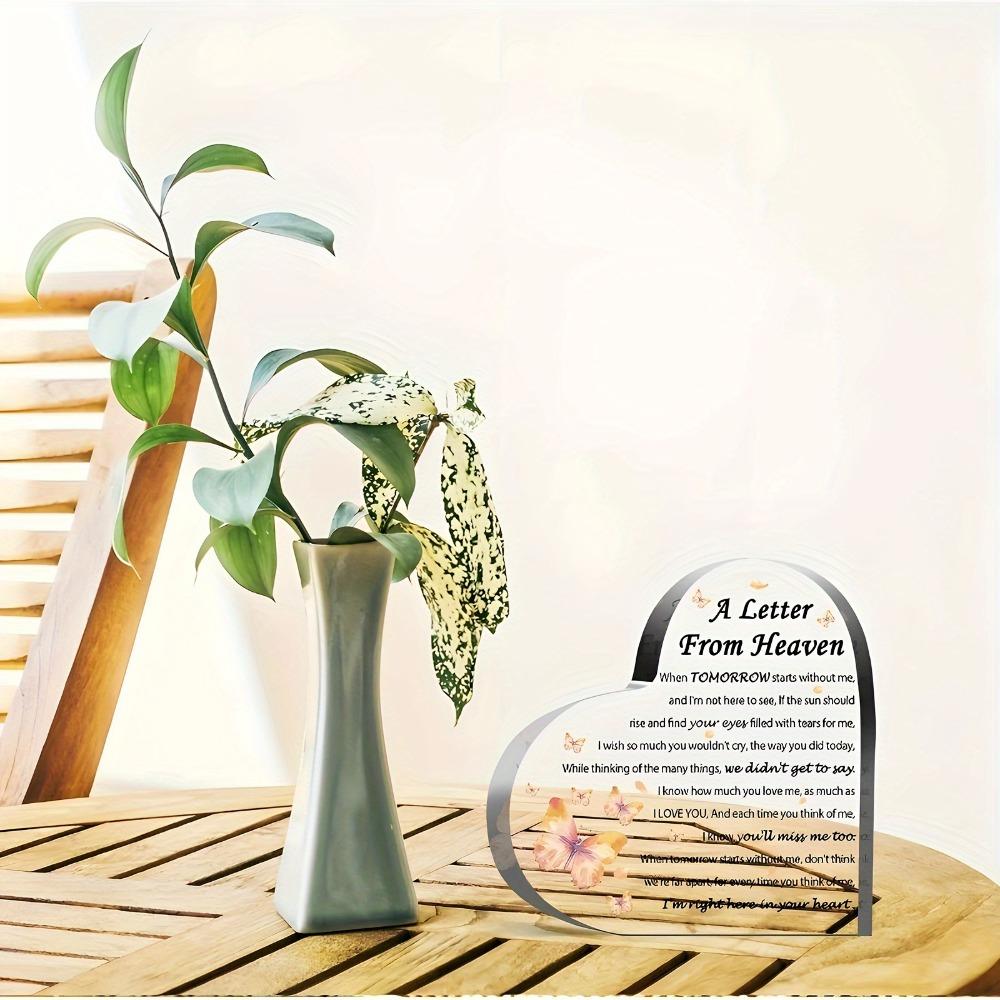 Dárek kondolence, dekorace s motýlem - Dopis z nebe: Pamětní dárek pro ztrátu matky, otce, manžela nebo syna, na památku a pro...