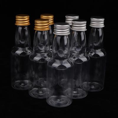 10ks 50ml mini čiré lahve na víno pro domácí mazlíčky, které lze znovu naplnit