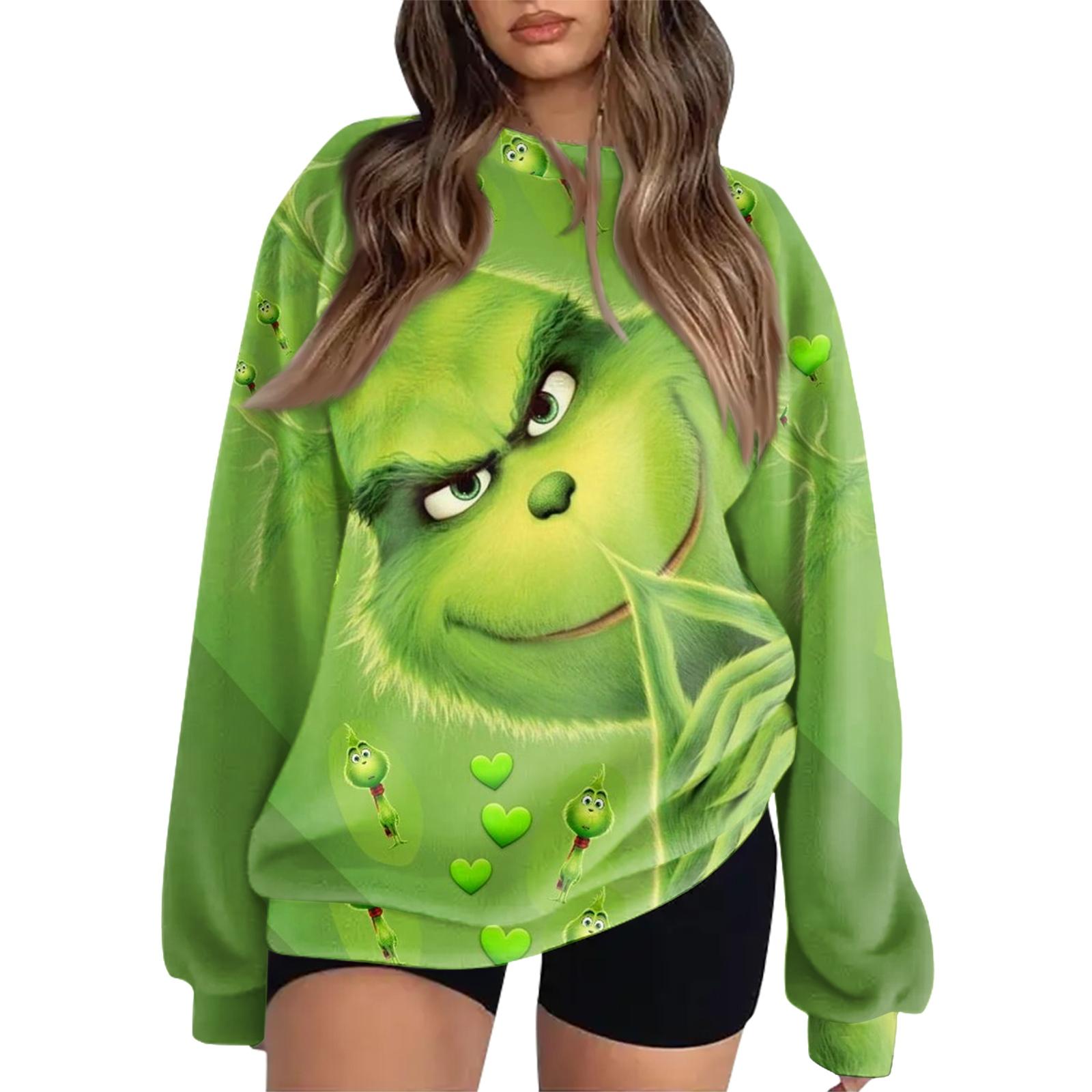 

Женский рождественский флисовый свитшот с принтом S зелёный