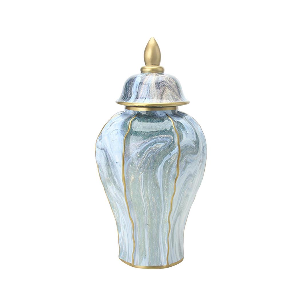 Porcelain Ginger Jar Ceramic Vase Table Centerpieces Traditional Temple Storage for Weddings
