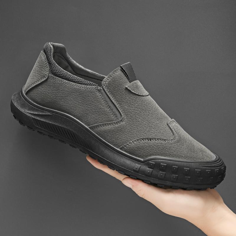 

Мужские нескользящие рабочие кроссовки повседневные лоферы кожаные туфли для ходьбы для мужчин 40