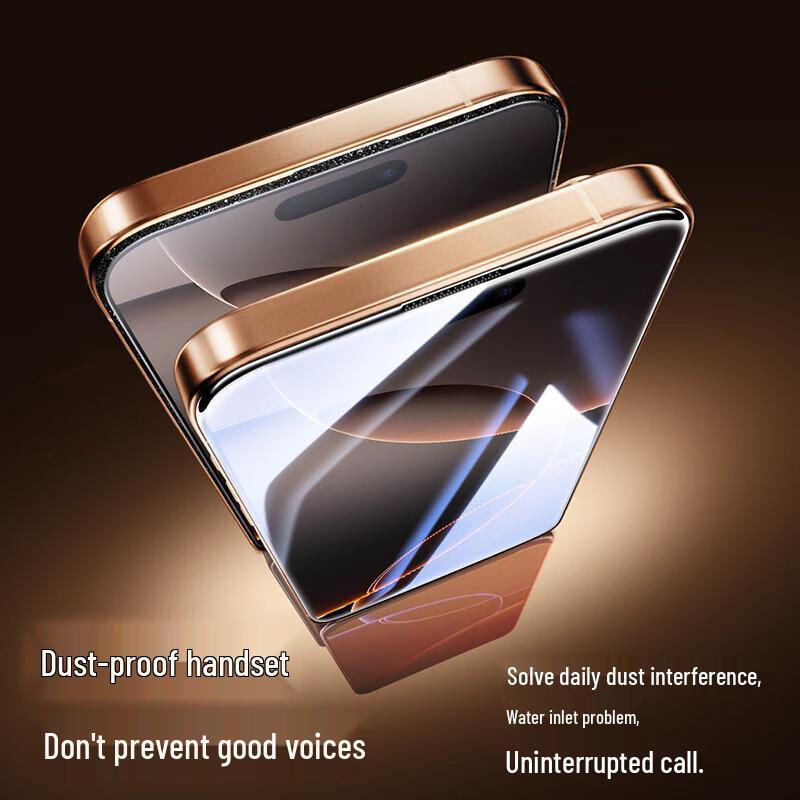 Pisen iPhone 16 Pro 3D Curved Tempered Glass Screen Protector (2-Pack)