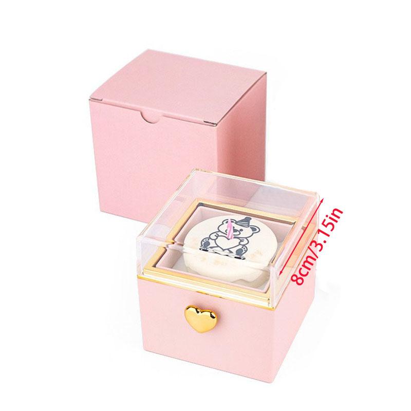 Luxury Acrylic Keepsake Box Flips from Birthday Cake Decor To Jewelry Storage - Includes Real Candles & Surprise Opening Effec