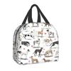 Luxury Pearl And Abalone Poodle Dog Insulated Lunch Bag for Women Resuable Pudel Caniche Cooler Thermal Bento Box Work School