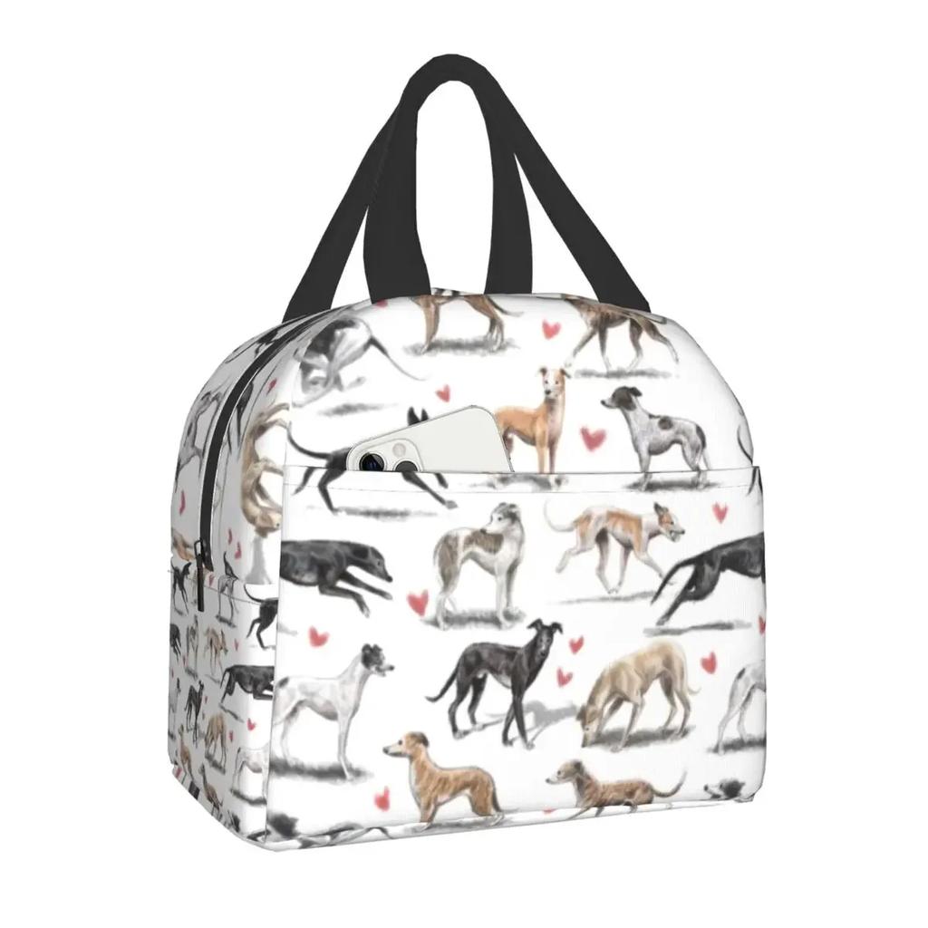 Luxury Pearl And Abalone Poodle Dog Insulated Lunch Bag for Women Resuable Pudel Caniche Cooler Thermal Bento Box Work School