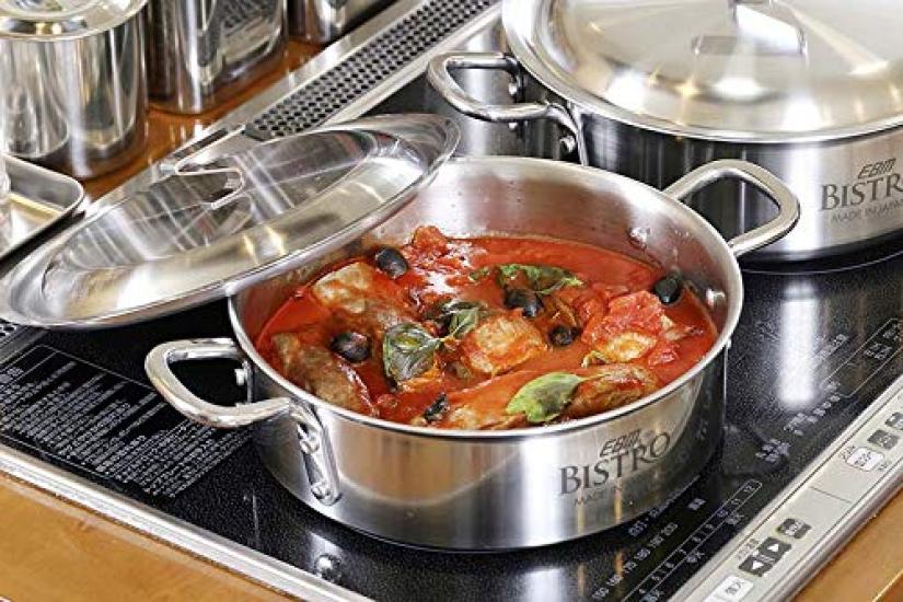 EBM Bistro Clad Outer Pot 24cm Without Lid 3-layer