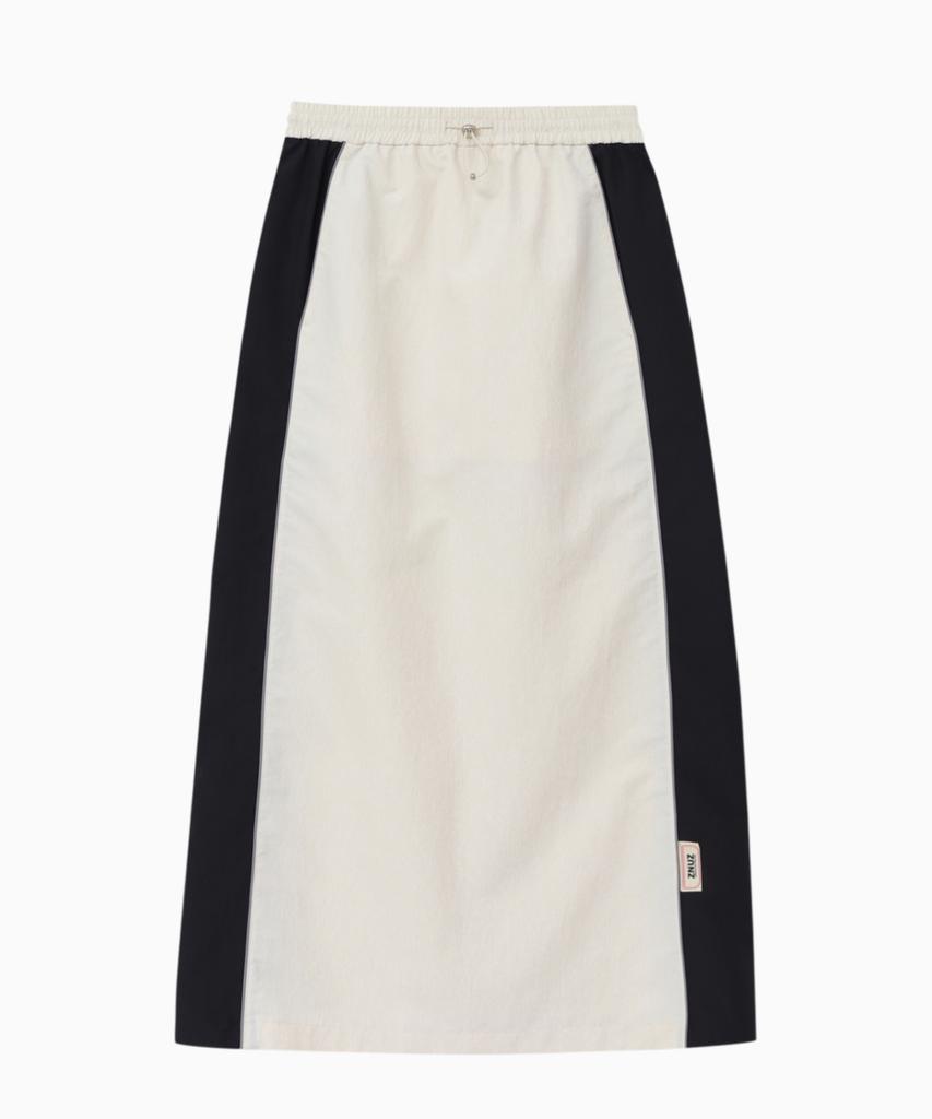 Jenyujeu Jet-Up String Long Skirt - Light Beige