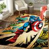 1Pc Captain America Action Rug, Office Carpet Indoor Outdoor Doormat, Non-Slip Soft, Living Room, Christmas Halloween Gift. M928671