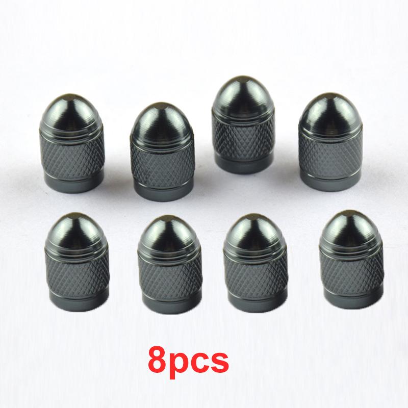 4/8pcs Aluminum Alloy Car Wheel Tire Valve Caps Bullet Tyre Valve Cap Motorcycle Bike Tire Rim Stem Cover Dust Proof Nipple Caps