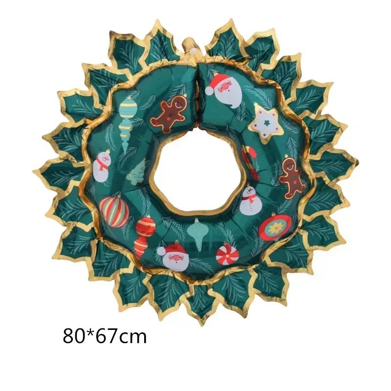 Große Weihnachtsballons Weihnachtsmann Schneemann Elch Strumpf Folienballon Weihnachtsdekorationen für Zuhause Navidad Neu