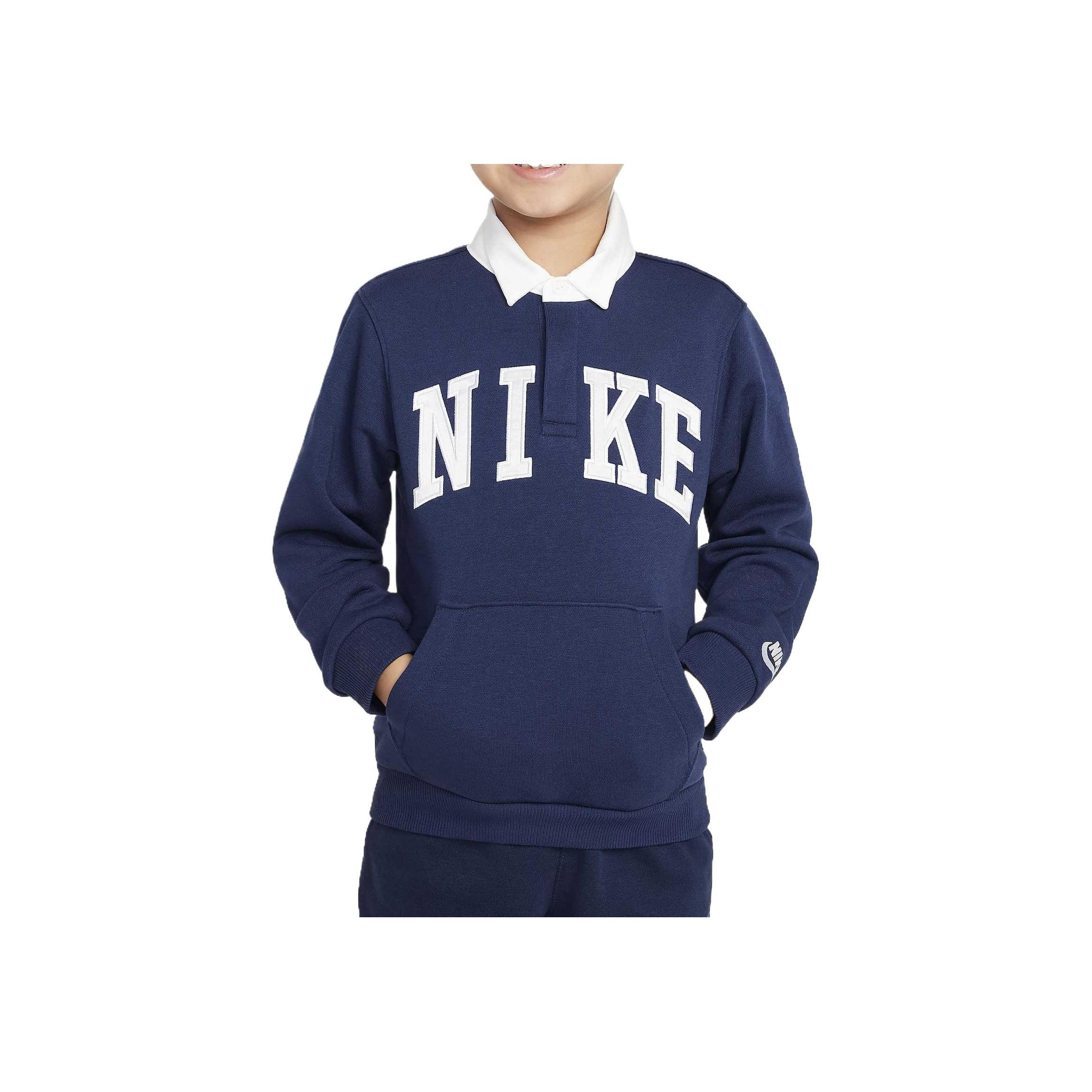 

Nike Comfortable Soft Loose Lightweight Hoodie Kids tops Deep-Navy HQ7828-410 XS