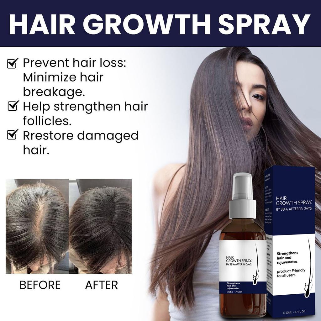 Spray do wzrostu włosów Nawilżający skórę głowy Włosy zniszczone Włosy mocne Włosy gęste Spray do wzrostu włosów(50 ml)