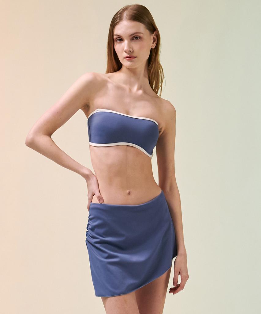 Sonyalebai Diagonal Skirt Shorts_Blue