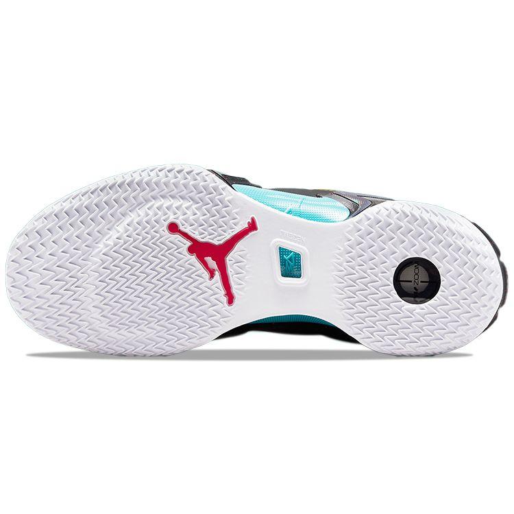 Air Jordan 36 Low Black Multi-Color Men Sneakers Washed-Teal Vivid-Sulfur Rush-Pink DH0833-063