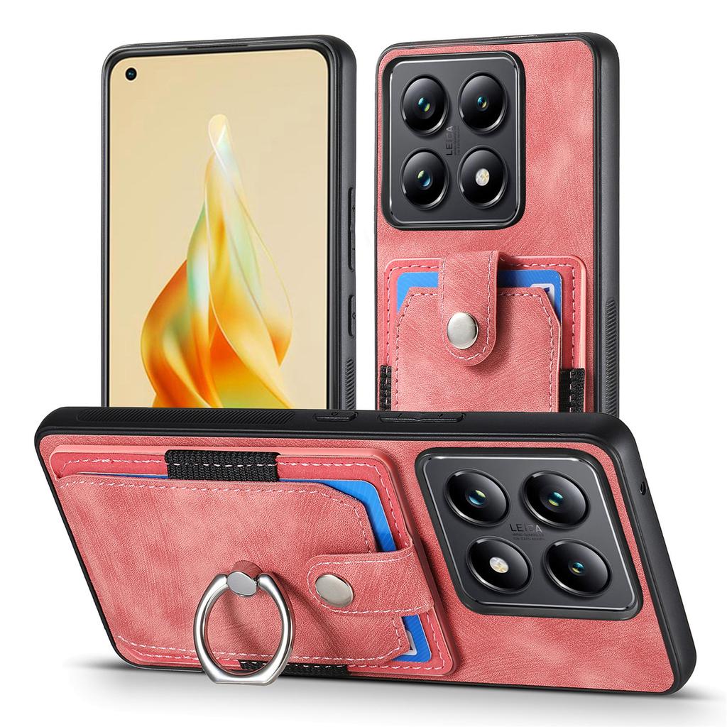 For Xiaomi 14T Phone Case Leather Back Cover with Card Slots Kickstand