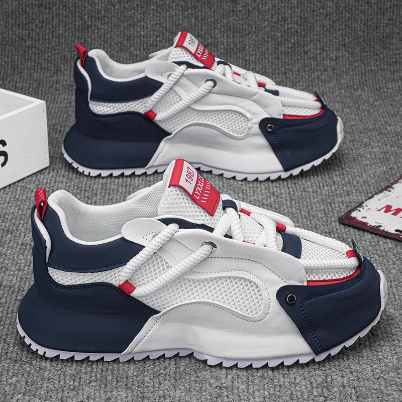 Sommer Herrenschuhe Größe 44 neue Herren Mesh atmungsaktive Sneaker höhenverstärkende Sport bequeme Freizeitschuhe für Herren