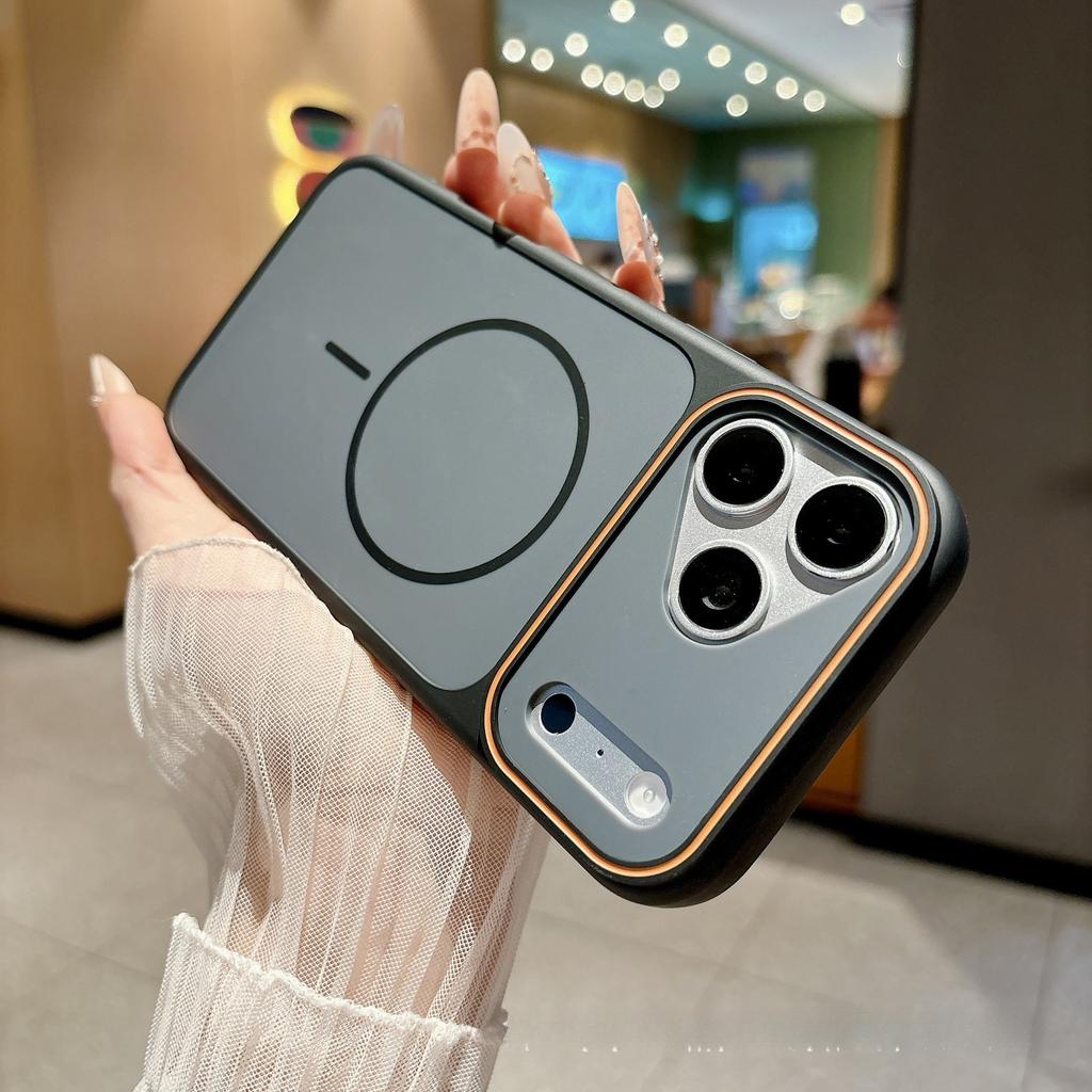 Applicable to iPhone17promax contrasting color beauty eye skin sense magnetic mobile phone case Apple 16pro popular new