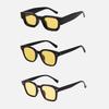 3pcs Brand Rectangle Sunglasses Women Men Shades Retro Square Black Sun Glasses Eyewear Trendy Punk Eyeglasses For Male UV400