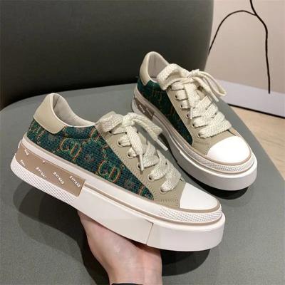 Fashion SYTK 2024 Fashion Canvas Sneakers Women Vulcanized Shoes Outdoor Platform Sneakers Female Casual Flats Ladies Zapatillas Mujer
