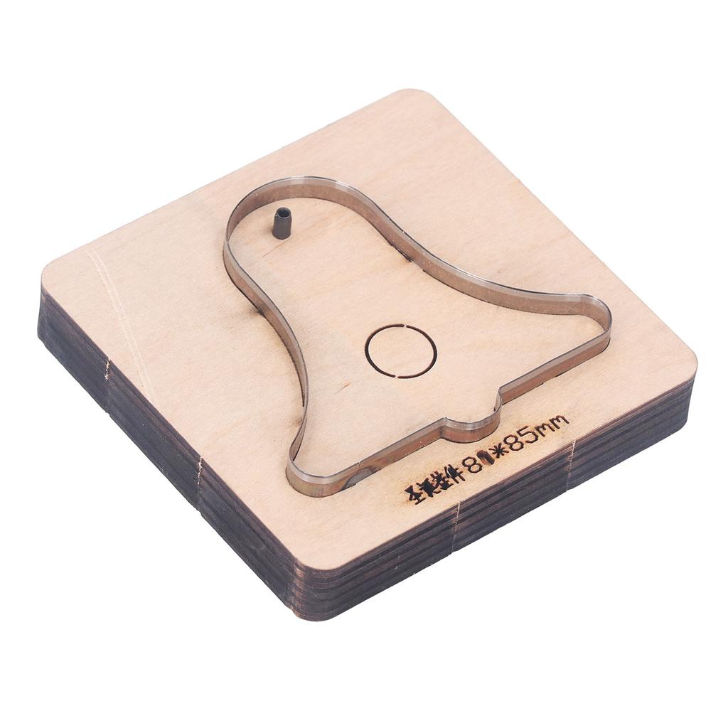 Leather Cutting Die Bell Pendant with Hole Pattern Alloy Wood Leather Punching Mold for Crafts DIY