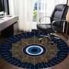 1pc Eagle Eye Mandala Office Round Area Rug, Indoor Mat Suitable For Office, Under Office Chairs Bedroom Living Room Home Decor, Room Deco
