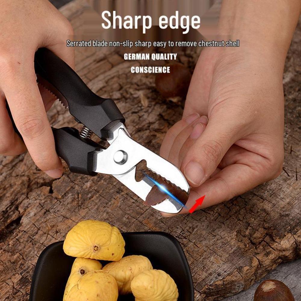 Louskáček na kaštany a otvírák na skořápky Nástroj z nerezové oceli
