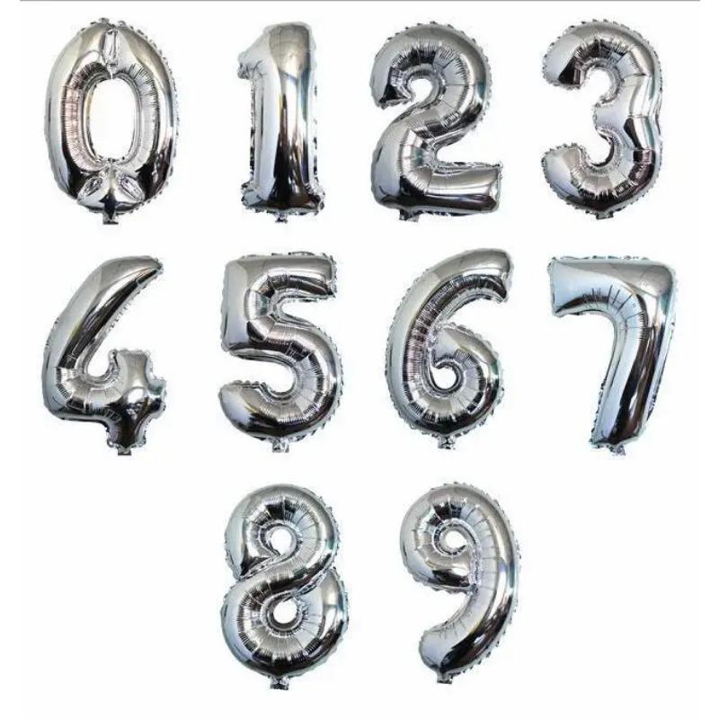 16 32 Inch Foil Birthday Balloons Number Ballon Figures Wedding Happy Birthday Party Decorations Kid Baloons Birthday