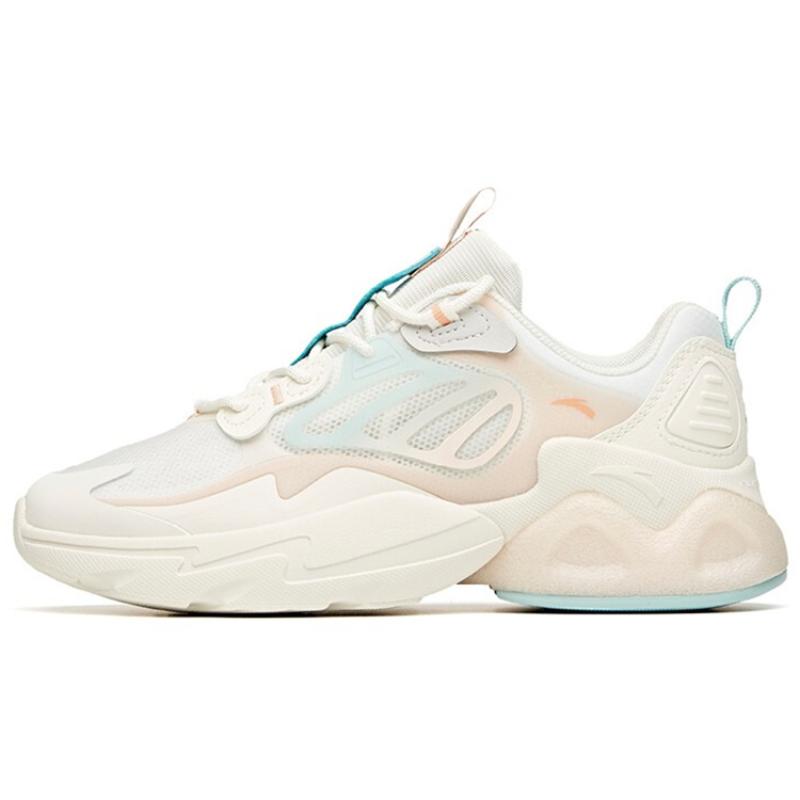 Anta Millennium 2.0 Cushioning Anti-Slip And Wear-Resistant Low-Top Chunky Sneakers White Pink Blue Sneakers 122128896-5