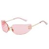 2026 New High End Sunglasses Women Frameless Curved Integrated Sun Glasses for Eye Protection and Sunscreen Travelling Hiking