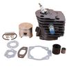 Cylinder and Piston Kit for 50 51 55 For Rancher Chainsaws 46mm Diameter Includes Decompression Valve and Gaskets