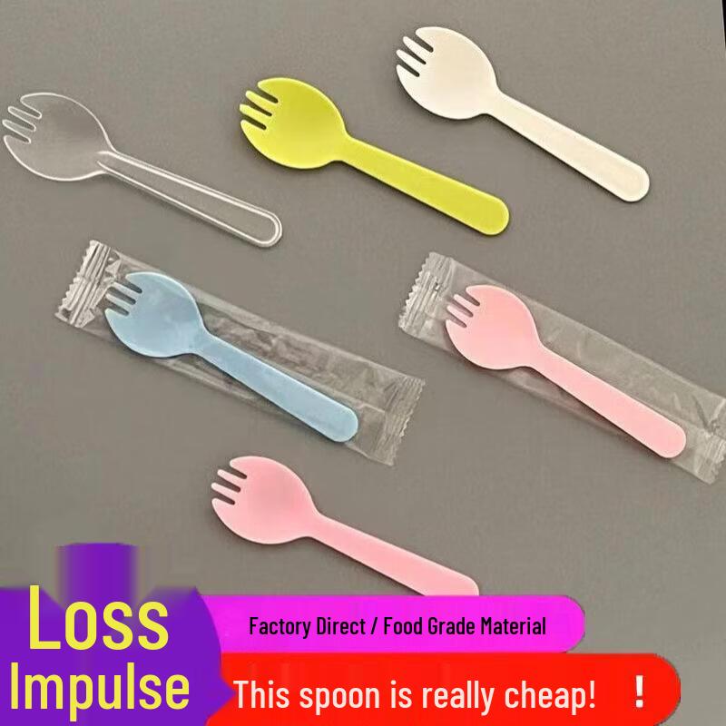 Einweg-Plastiklöffel- und Gabel-Set