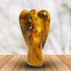 Reiki Crystal Products Tiger Eye Angel, Tiger Eye Angel Statues, Natural Crystal Stone Angel Size 1 Inch Approx