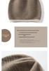 Women's 100% Pure Cashmere Ribbed Hat - Autumn/Winter Fashion, Warm, Cold-Proof, Color Block Design.