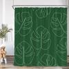 Modern Simple Tropical Leaves Shower Curtain Monstera Palm Leaf Greening Bathroom Decorative Polyster Shower Curtain With Hook